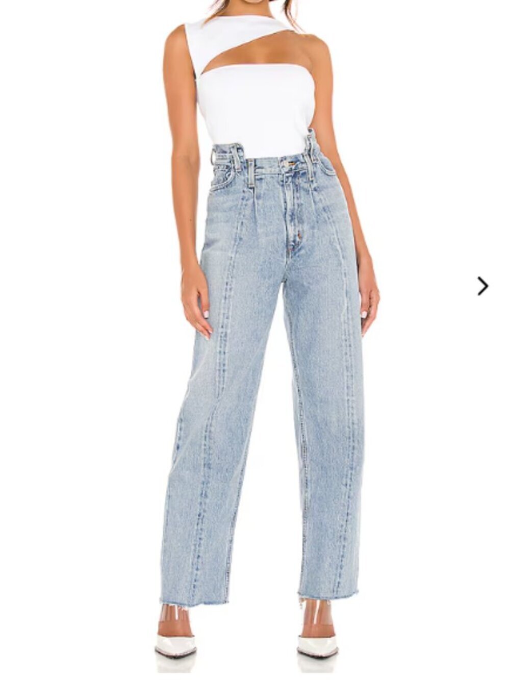 AGOLDE Pieced Angled Jeans in Matrix Size 24
